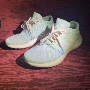 Adidas PureBoost Go J Size 5.5 Clear Mint Green White Running Shoes Pure Boost